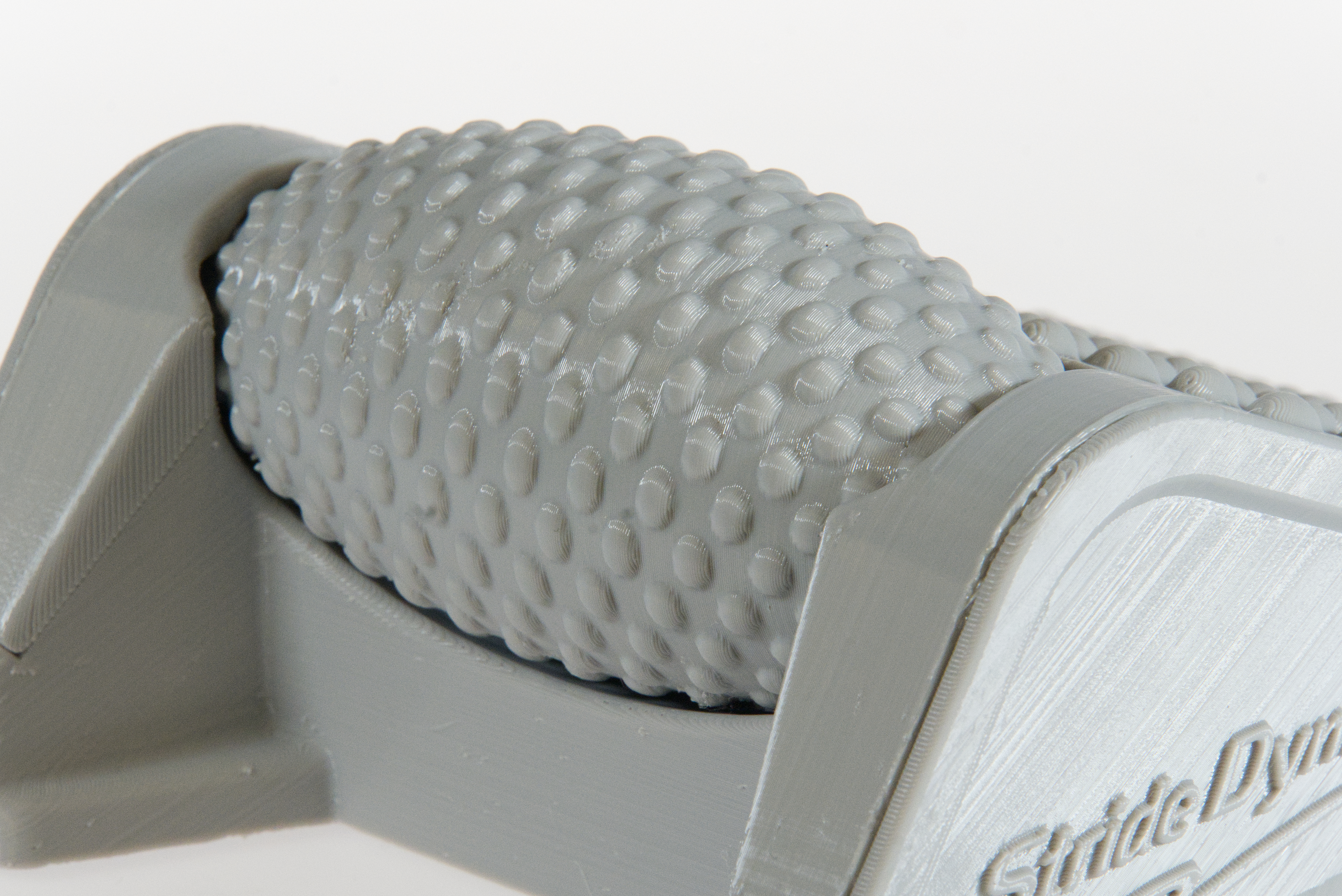 Close-up of the Dynamic Foot Wedge rolling barrel